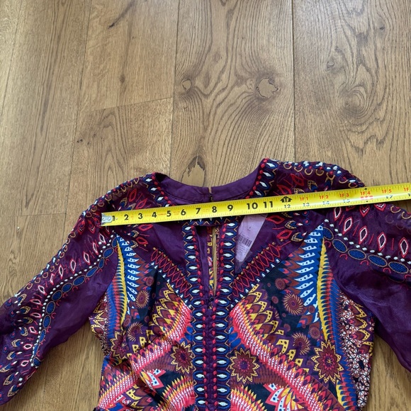 NWT Anthropologie Maren Embroidered Maxi Dress Size 4 Petite Sunset Motif Purple - Picture 13 of 16